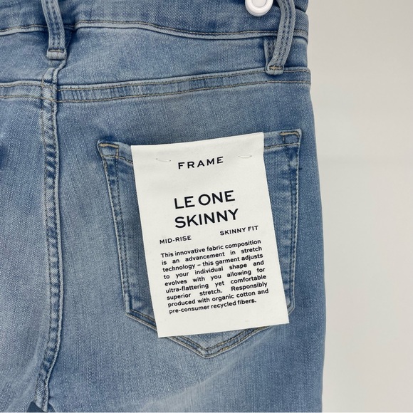FRAME DENIM NWT LE ONE SKINNY BLUE JEANS CASPIO MID-RISE SKINNY FIT - Picture 6 of 14